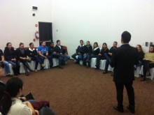 Pepe Macias durante el cierre del taller