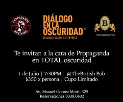 Primera cata de cerveza artesanal en la oscuridad